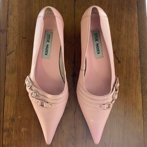 Steve Madden pink tip small heels size 6
